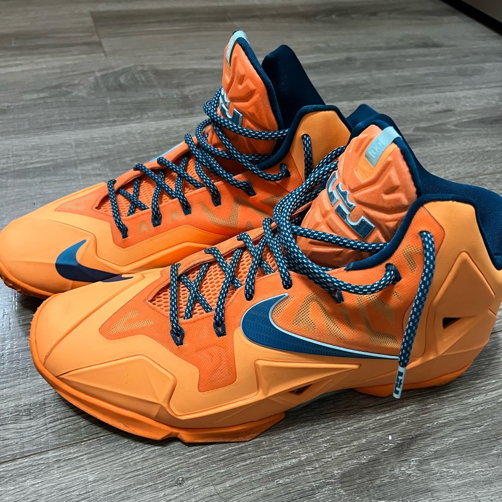 2011 Vnds Nike Lebron James Xi 11 Atomic Orange Mango 10 Pe Watch